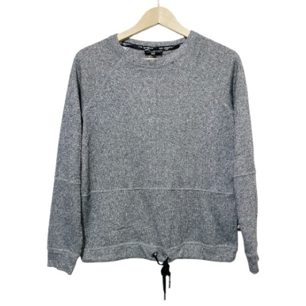 Karl Lagerfeld Textured Gray Top - Picture 2 of 7
